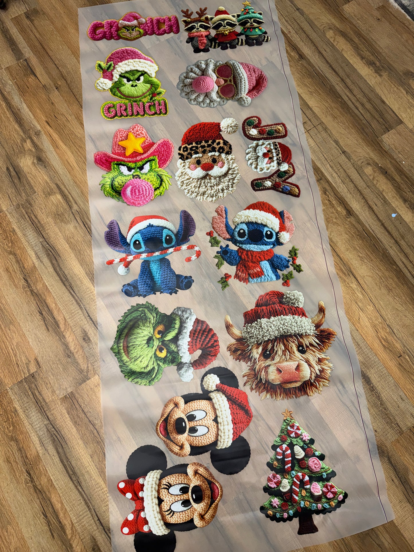 Holiday Faux Yarn Gang Sheet