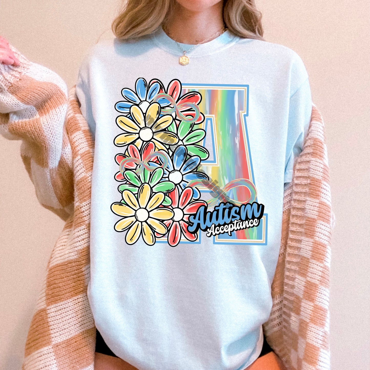 Autism Acceptance Floral/Painted