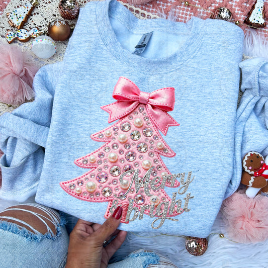Merry & Bright FAUX Rhinestone