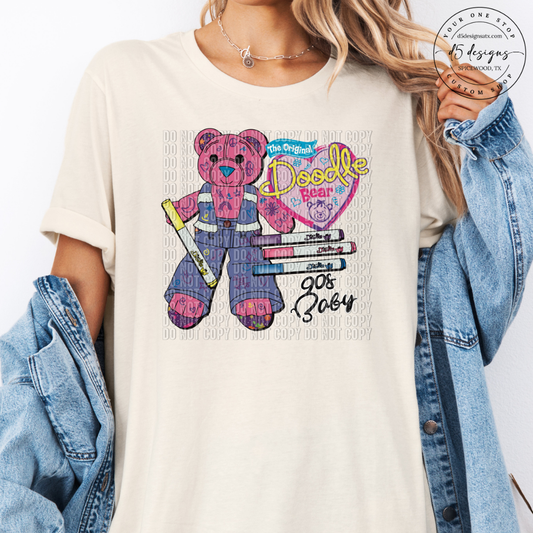 Doodle Bear DTF Transfer