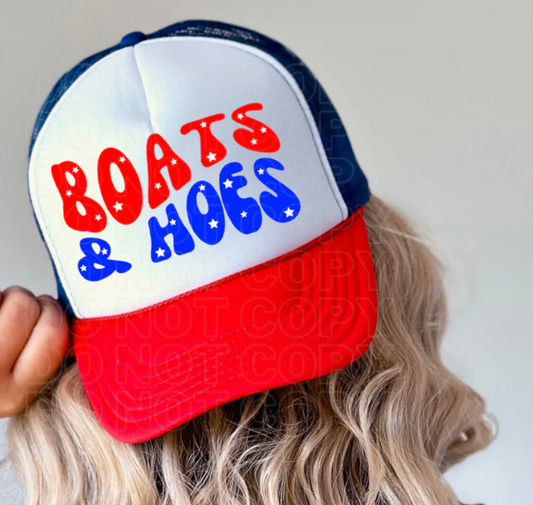 Boats & Hoes Foam Trucker Hat