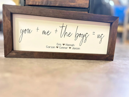 You+Me+Them=Us Wall Plaque