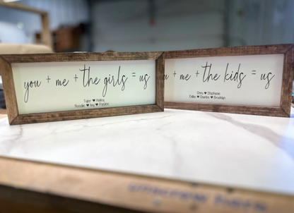 You+Me+Them=Us Wall Plaque