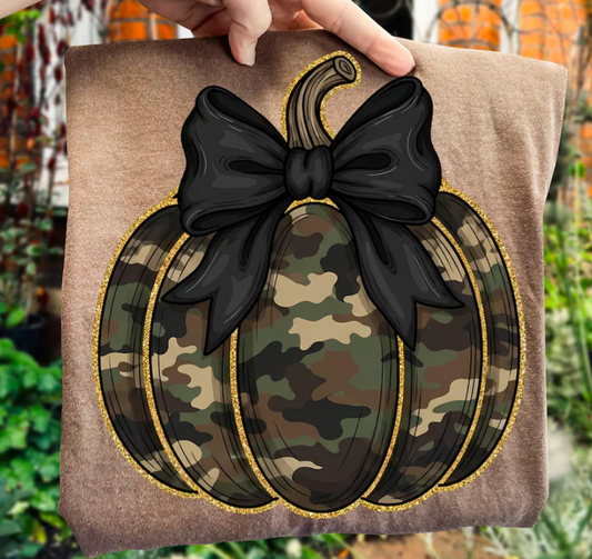 Camo Pumpkin TULTEX HEATHER BROWN Wednesday Deal Tee
