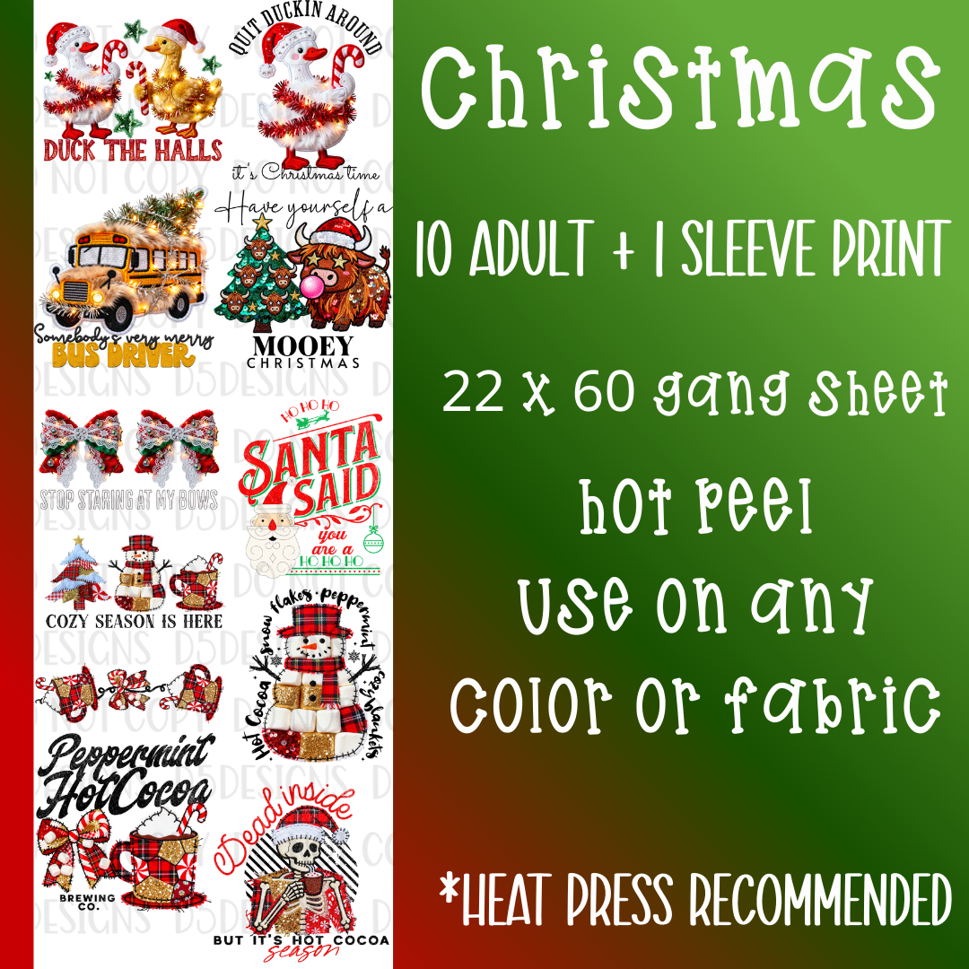 Christmas Pre-Made Gang Sheet