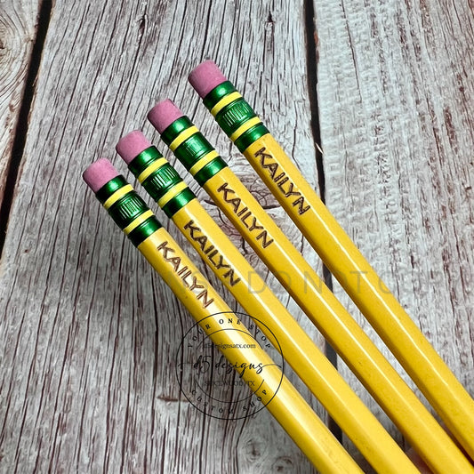 Engraved Yellow Pencils
