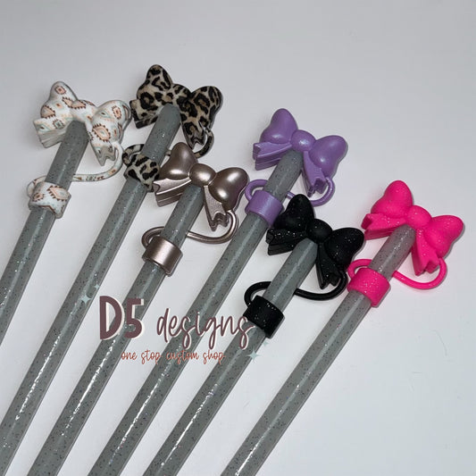 Bow Straw Toppers