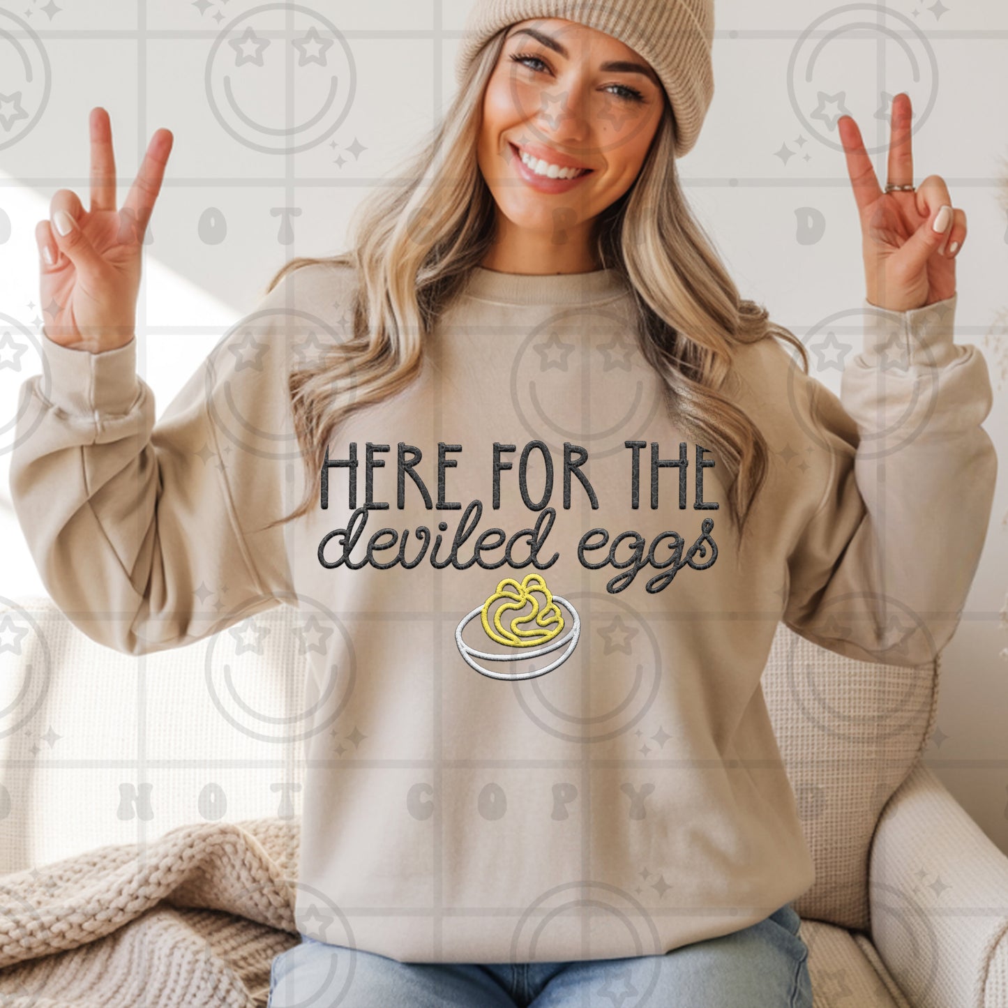 Here for the Deviled Eggs FAUX Embroidery