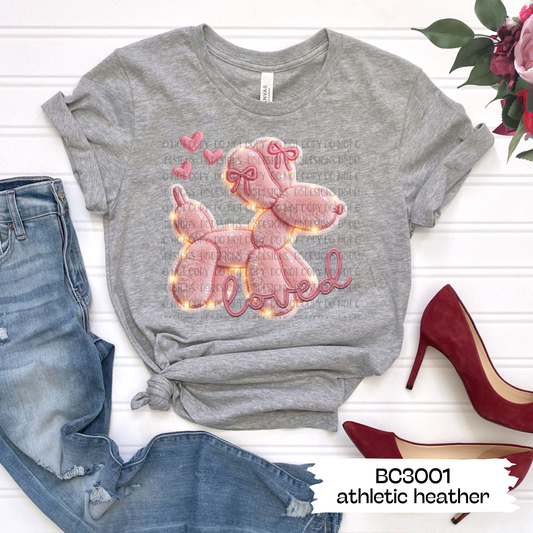 Loved Balloon Dog with Faux Lights