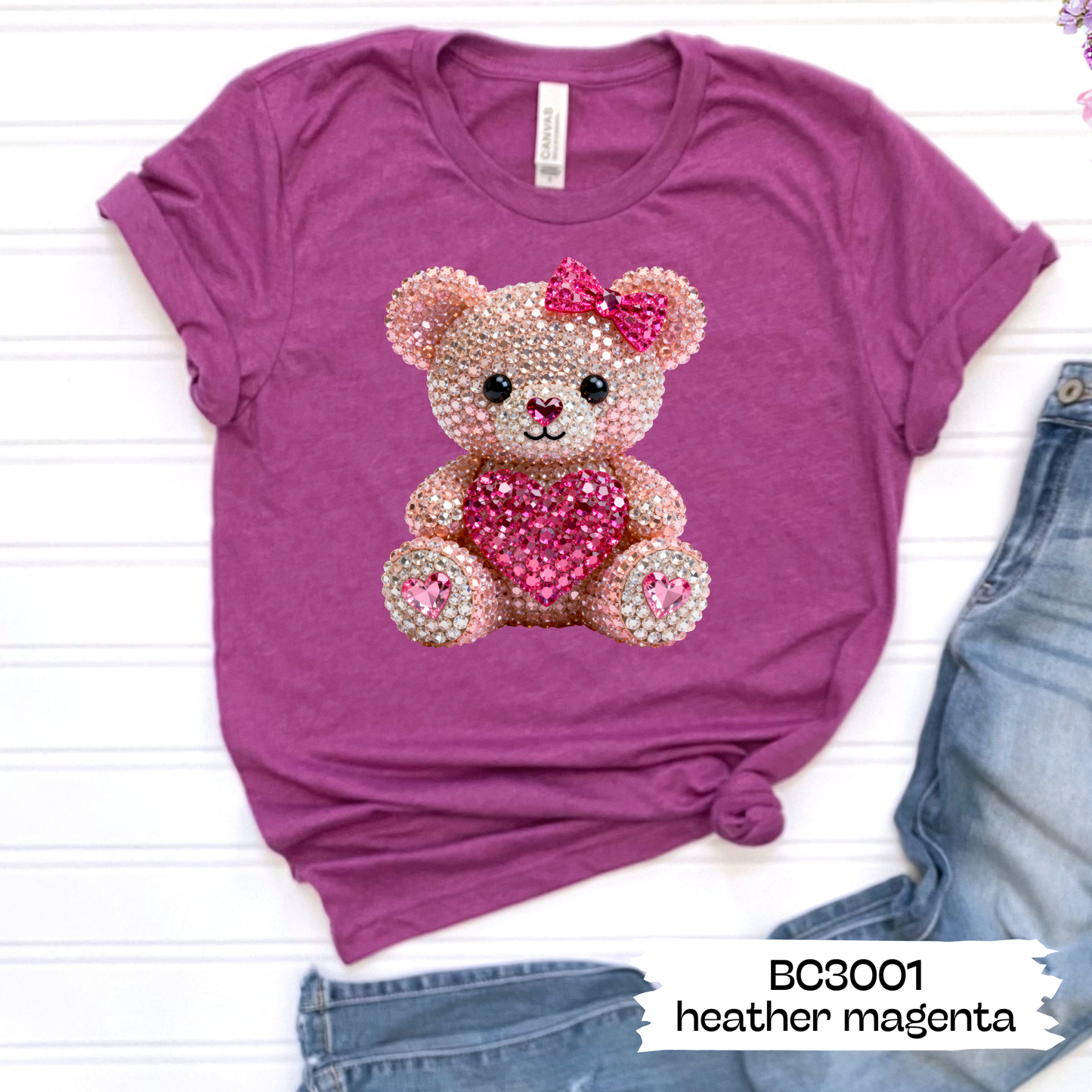 Faux Rhinestone Bear