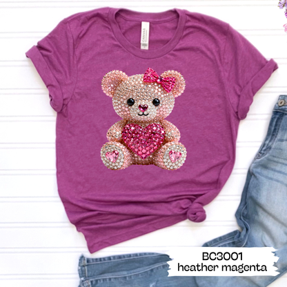 Faux Rhinestone Bear