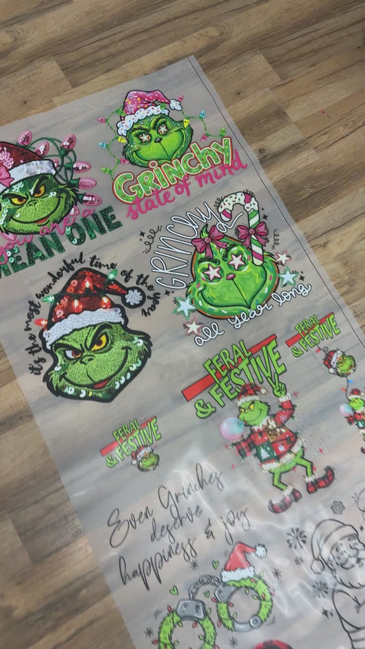 Grinch Pre-Made Gang Sheet