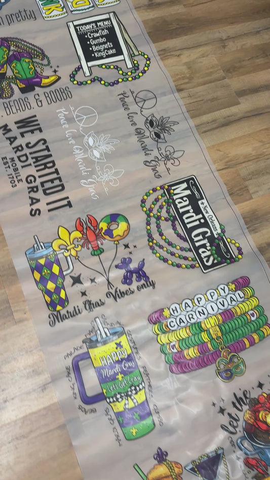 Mardi Gras Pre-Made Gang Sheet