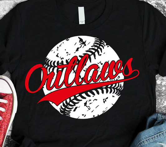 Outlaws Unisex Baseball Tee